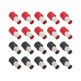T-SPEC V4GA-FERR 20-Piece Red and Black 4GA Ferrules - Refill Pack