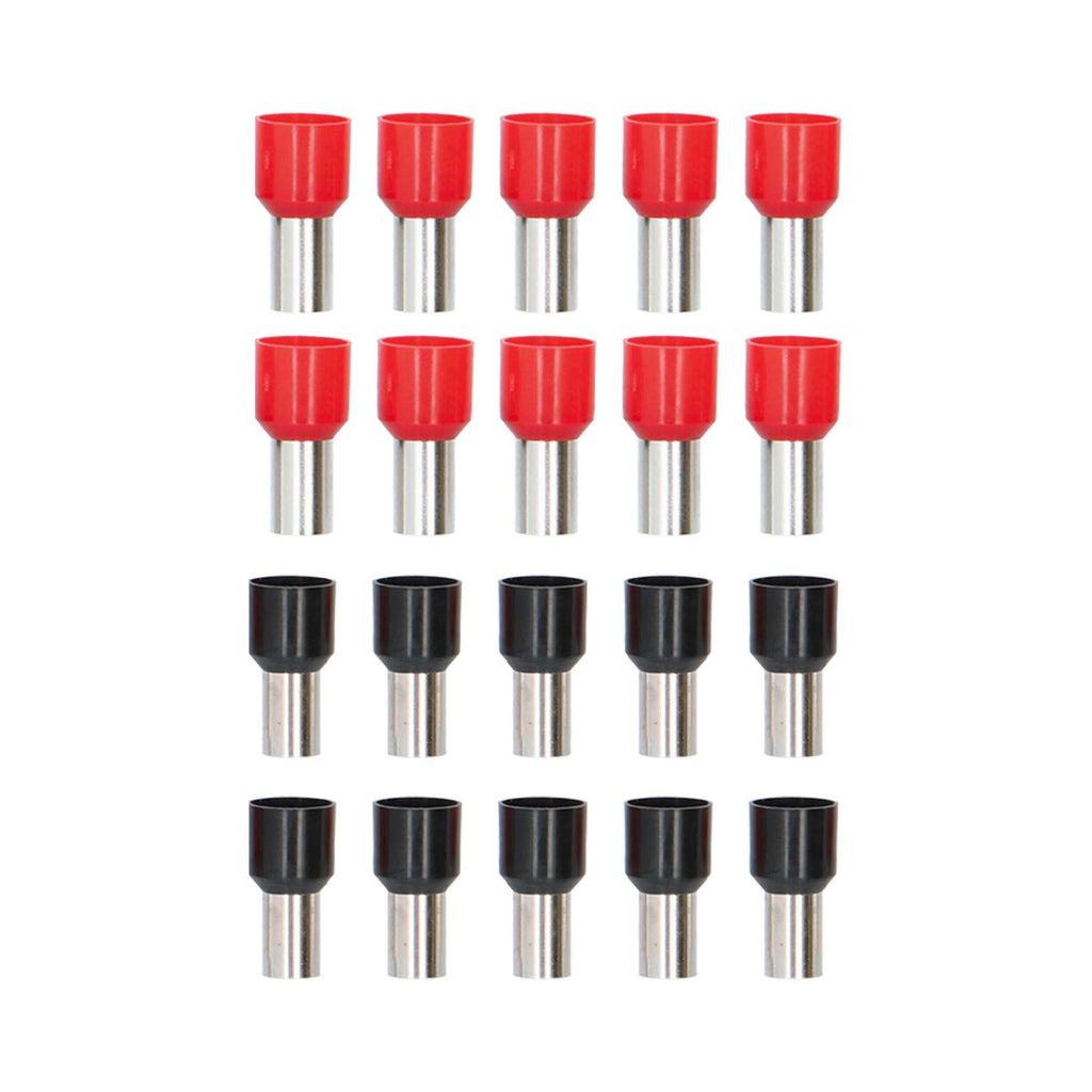 T-SPEC V4GA-FERR 20-Piece Red and Black 4GA Ferrules - Refill Pack