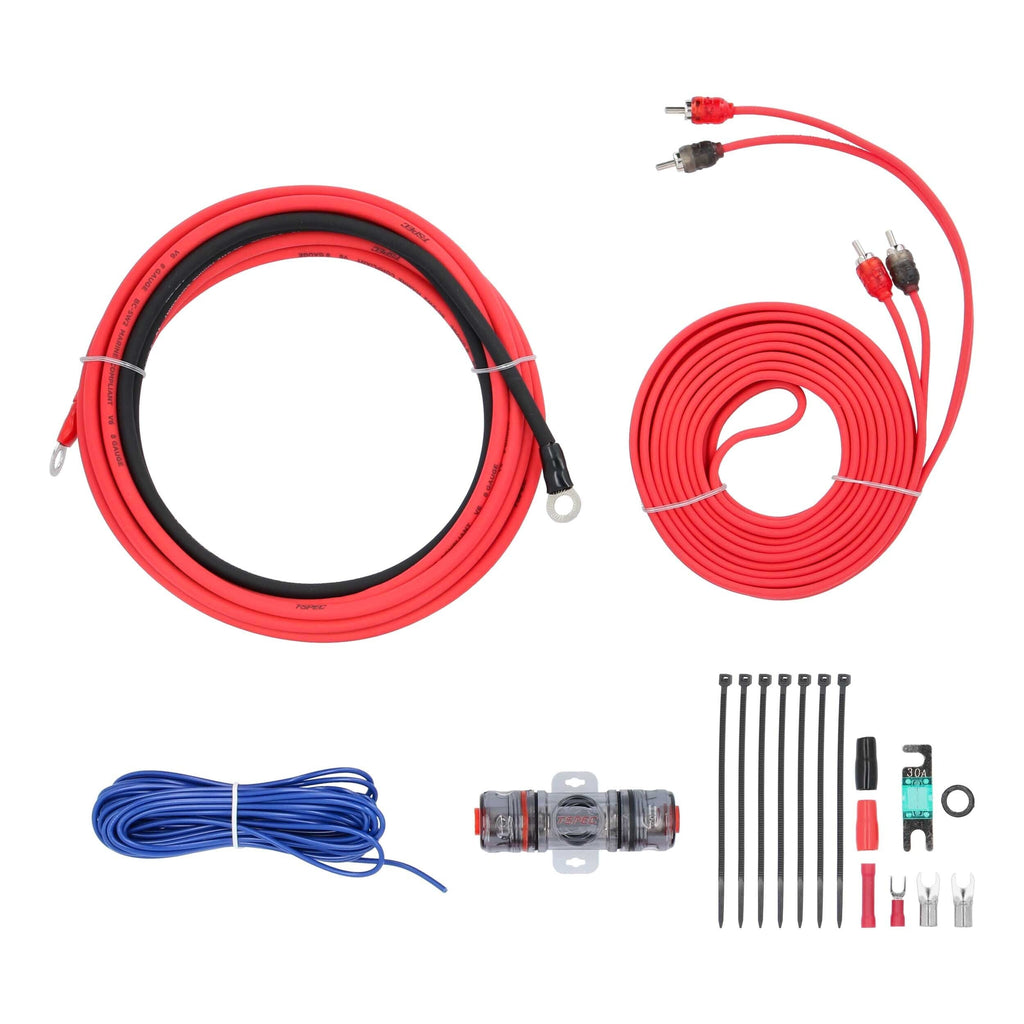 T-SPEC V6-RAK8 8 AWG 400W Amp Kit With RCA - V6 Series