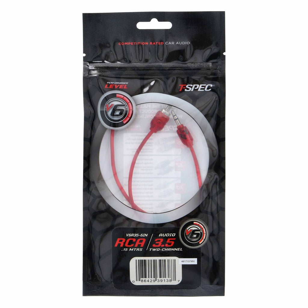 T-SPEC V6R35-6IN v6 Series 2-Channel RCA to 3.5MM Jack - 6 Inch