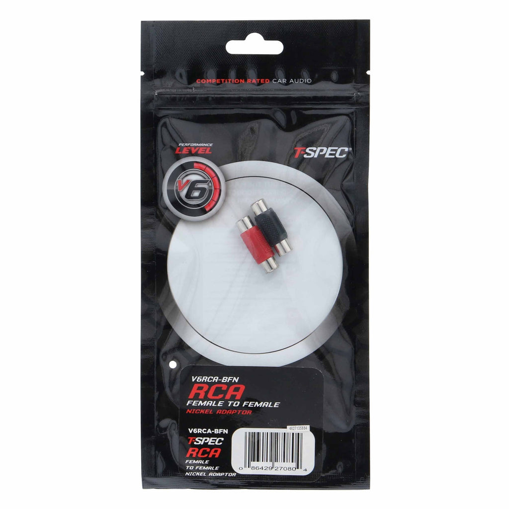T-SPEC V6RCA-BFN Female to Female Nickel Plated RCA Barrel Adapter - 2 Pack