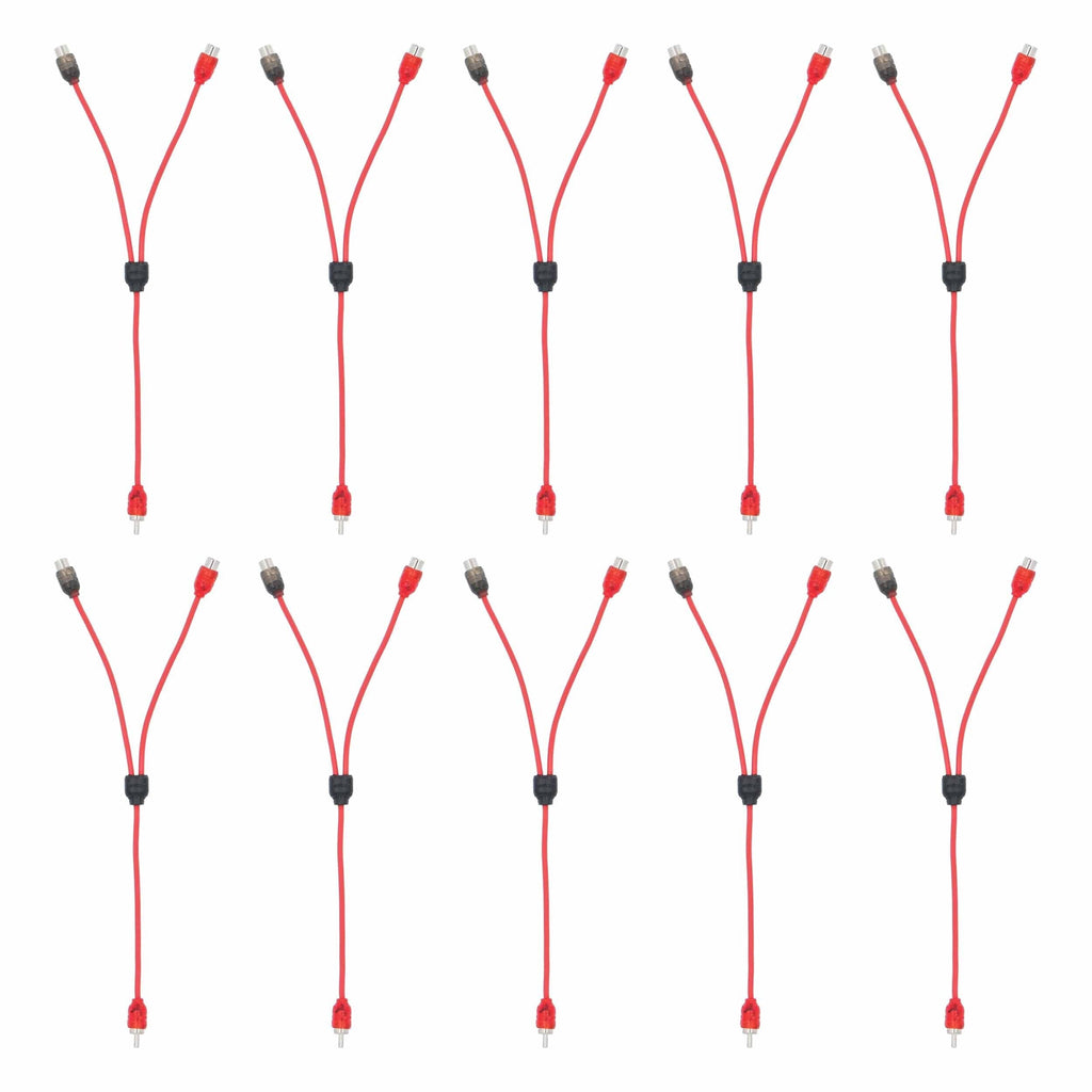 T-SPEC V6RY2-10 RCA v6 Series 2-Channel Audio Y Cable - 1M-2F - 10 Pack
