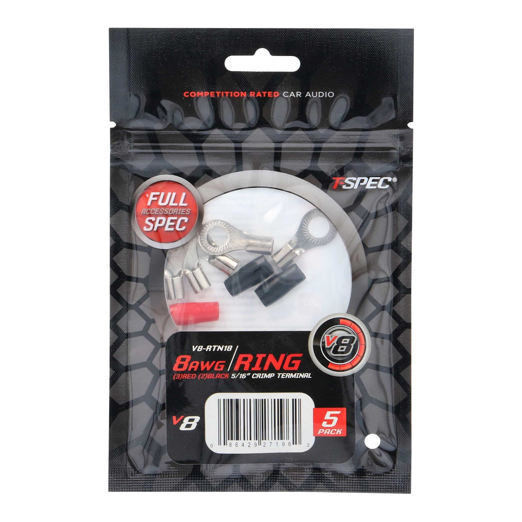 T-SPEC V8-RTN18 8 AWG 5/16IN Ring Terminal 5pk - v8 SERIES