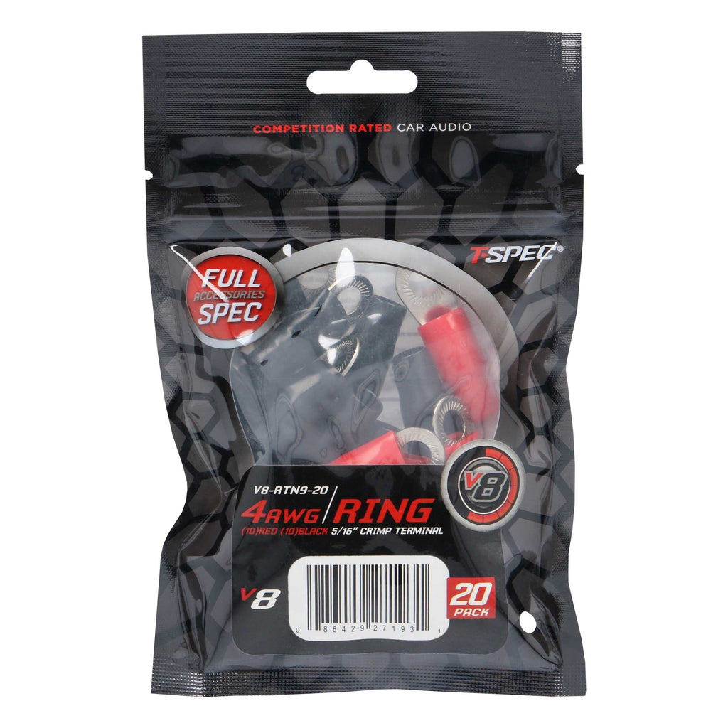 T-SPEC V8-RTN9-20 4 AWG 5/16IN Ring Terminal 20pk - v8 SERIES