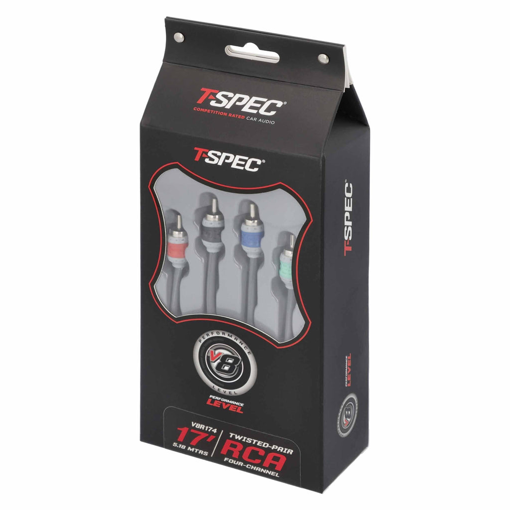 T-SPEC V8R174 RCA v8 Series 4-Channel Audio Cable - 17 FT