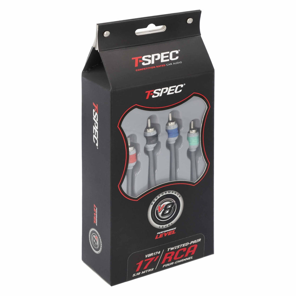 T-SPEC V8R174 RCA v8 Series 4-Channel Audio Cable - 17 FT