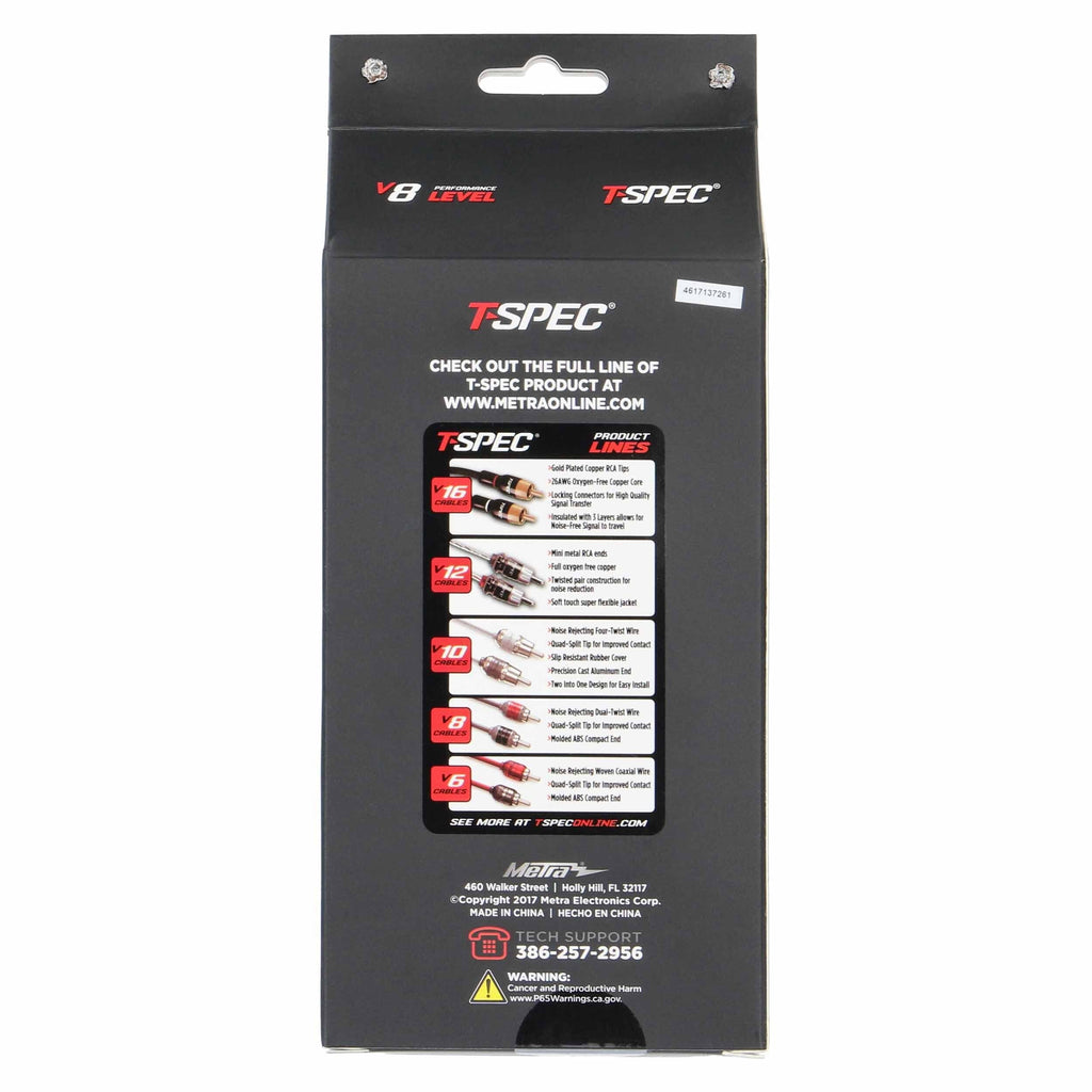 T-SPEC V8R174 RCA v8 Series 4-Channel Audio Cable - 17 FT