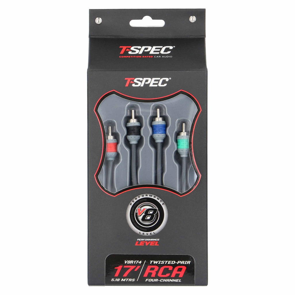 T-SPEC V8R174 RCA v8 Series 4-Channel Audio Cable - 17 FT