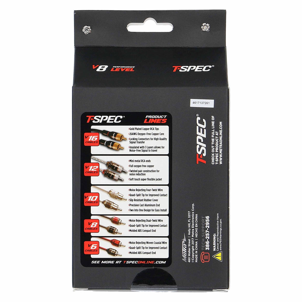 T-SPEC V8R3 RCA v8 Series 2-Channel Audio Cable - 3 FT