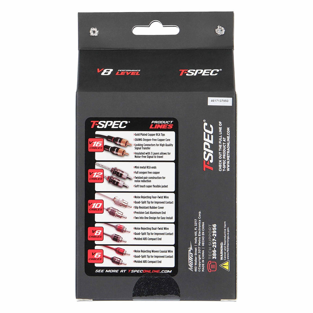 T-SPEC V8R6 RCA v8 Series 2-Channel Audio Cable - 6 FT