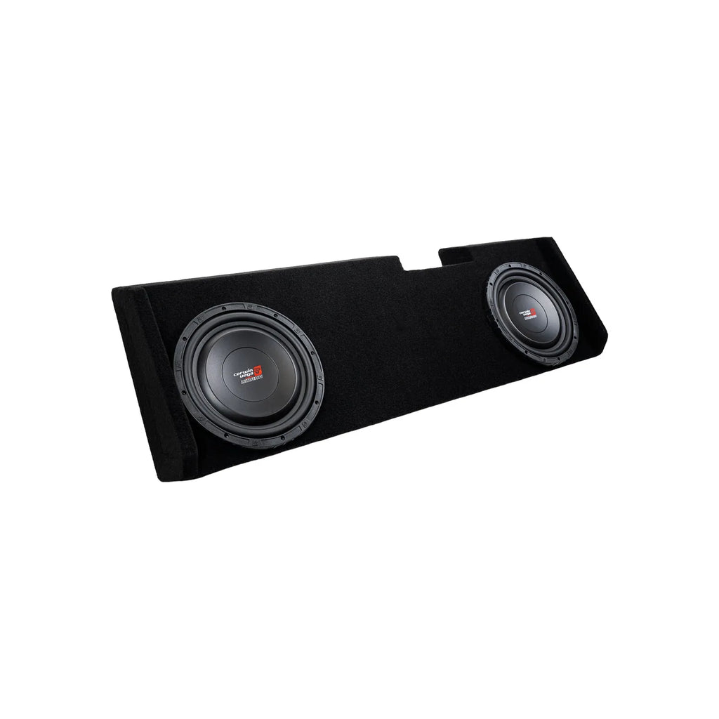 Cerwin Vega H12DV4MDV212RB Dual 12" Sealed Subwoofer Enclosure for 2019-Up Chevy Silverado / GMC Sierra Extended / Crew Cab with H12DV4