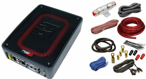 Cerwin Vega VPAS68 Active 6"x8" Subwoofer Enclosure + 4G Amp Kit
