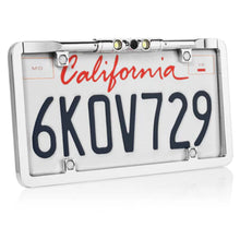 Charger l'image dans la galerie, Boyo VTL275LTJ Ultra Slim Full-Frame License Plate Mounted Backup Camera with Trajectory Parking Lines and LED Lights