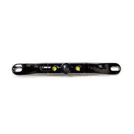 Boyo VTL422TJS Short Length Bar-Type License Plate Backup Camera with LED Lights and Trajectory Parking Lines (Black)