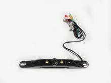Load image into Gallery viewer, Boyo VTL422TJS Short Length Bar-Type License Plate Backup Camera with LED Lights and Trajectory Parking Lines (Black)