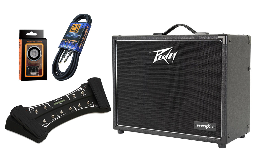 Peavey VYPYR® X1 Guitar Modeling Amp+Sanpera II footswitch+ Instrument Cable + Phone Holder