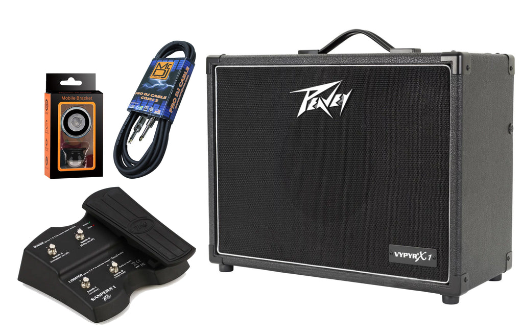 Peavey  VYPYR® X1 Guitar Modeling Amp+Sanpera footswitch+ Free Mr. Dj Isntrument Cable + Phone Holder