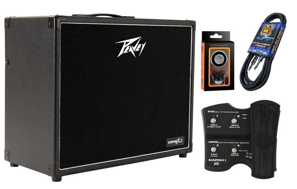 Peavey  VYPYR® X2 Guitar Modeling Amp+Sanpera Footswitch+ Free Mr. Dj Isntrument Cable + Phone Holder