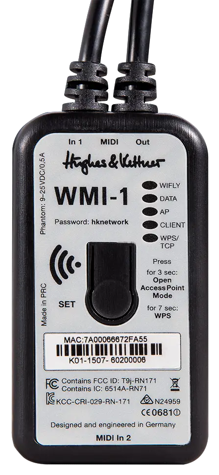 Hughes & Kettner WMI-1 Wireless MIDI Interface for GrandMeister Head