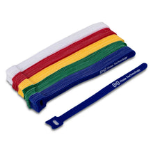 Load image into Gallery viewer, Hosa WTI-508-MULTI Hook and Loop Cable Tie Multi Color 50-Pack