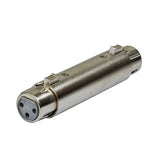 MR DJ AXLRFF 3-Pin XLR Female to 3-Pin XLR Female Audio Microphone Cable Extension Adapter Connector