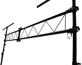 Mr Dj 10 Feet Portable DJ Lighting Truss Stand Trussing System with Dual Tripod Stand and T-bar for Stage Lighting