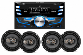 Dual XDM27BT Digital Media Receiver + 2 Soundstream PS-65 6.5