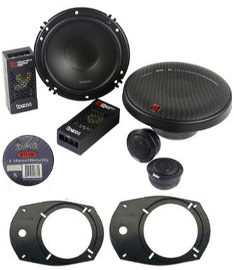 Cerwin Vega XED650C 6.5" 300W Component Speaker + Universal Spacer Adapter Plate Kit