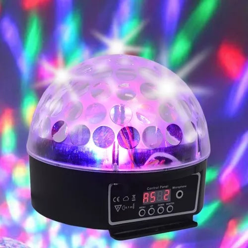 MR DJ SUPERDOME LED Crystal Magic Ball DJ Strobe Light 6 LED 6 Colors Sound Activated DMX512