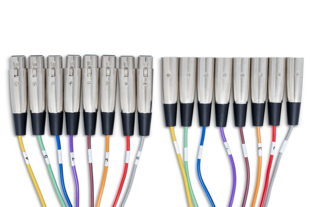 Hosa XLR-803 8-channel XLR Female to XLR Male Snake 3 Meter