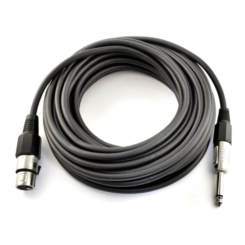 MR DJ CQXM6 6' Pro PA DJ Karaoke XLR Male to 1/4" TS Mono Male Plug Speaker Wire Cable