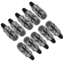 Charger l'image dans la galerie, MR DJ XLRFH10 10 3-Pin XLR Female Connector Heads for Audio Microphone &amp; DMX Cable Applications