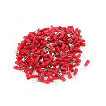 Charger l&#39;image dans la galerie, MK Audio PSR8-100 100PCS #8 Red Insulated Fork Spade Wire Connector Electrical Crimp Terminal 18-22AWG