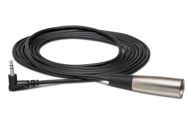 Hosa XVM-105M XLR Male to Right Angle 3.5mm TRS Male Cable - 5 foot