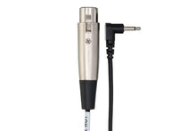 Charger l'image dans la galerie, Hosa XVM-305F XLR Female to Right Angle 3.5mm TS Male Cable 5 foot