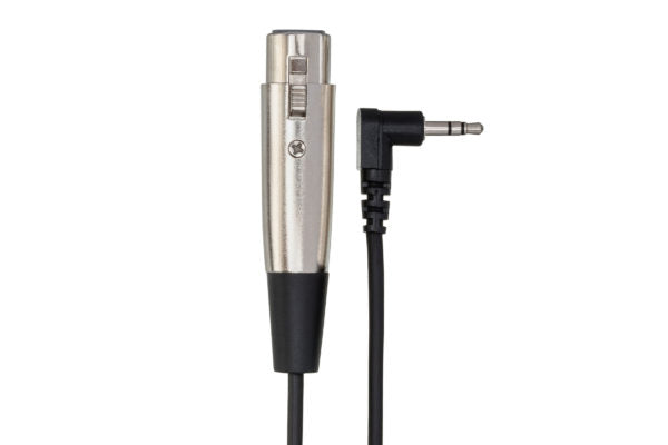Hosa XVS-101F Stereo XLR Female to Right Angle 3.5mm TRS Male Cable - 1 foot