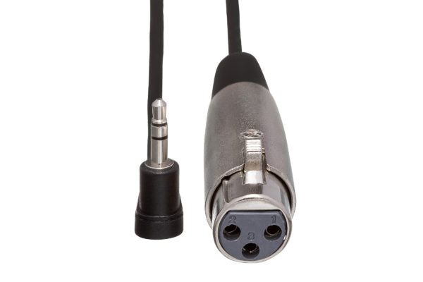 Hosa XVS-101F Stereo XLR Female to Right Angle 3.5mm TRS Male Cable - 1 foot