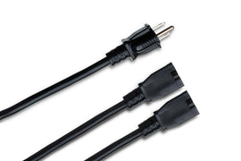 Hosa YAC-406 14-gauge NEMA 5-15P to Dual NEMA 5-15R Power Y Cable