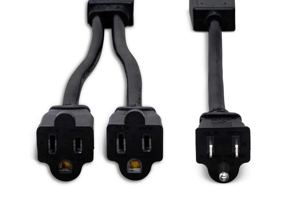 Hosa YAC-406 14-gauge NEMA 5-15P to Dual NEMA 5-15R Power Y Cable