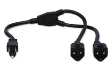 Load image into Gallery viewer, Hosa YAC-406 14-gauge NEMA 5-15P to Dual NEMA 5-15R Power Y Cable