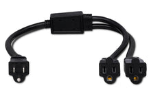 Load image into Gallery viewer, Hosa YAC-407 18-gauge NEMA 5-15P to Dual NEMA 5-15R Power Y Cable