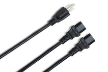 Load image into Gallery viewer, Hosa YIE-406 NEMA 5-15P to Dual IEC C13 Power Y Cable - 1.5 foot