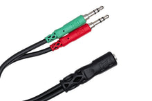 Load image into Gallery viewer, Hosa YMM-107 3.5mm TRRSF to Dual 3.5mm TRS Headset/Mic Breakout Cable