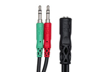 Load image into Gallery viewer, Hosa YMM-107 3.5mm TRRSF to Dual 3.5mm TRS Headset/Mic Breakout Cable
