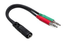 Load image into Gallery viewer, Hosa YMM-107 3.5mm TRRSF to Dual 3.5mm TRS Headset/Mic Breakout Cable
