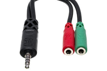 Charger l'image dans la galerie, Hosa YMM-108 Headset/Mic Breakout Cable, 3.5 mm TRRS to Dual 3.5 mm TRSF