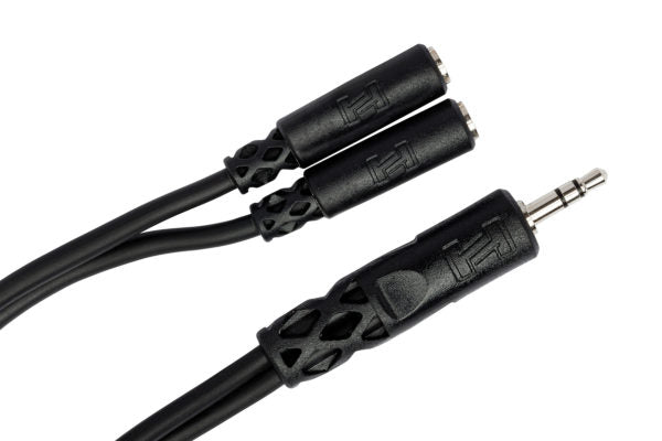 Hosa YMM-232 Y Cable - 3.5mm TRS Male to Dual 3.5mm TRS Female