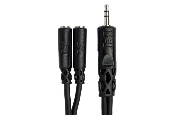 Hosa YMM-232 Y Cable - 3.5mm TRS Male to Dual 3.5mm TRS Female