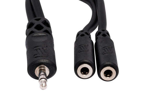 Hosa YMM-232 Y Cable - 3.5mm TRS Male to Dual 3.5mm TRS Female
