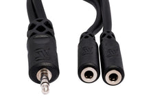 Load image into Gallery viewer, Hosa YMM-232 Y Cable - 3.5mm TRS Male to Dual 3.5mm TRS Female